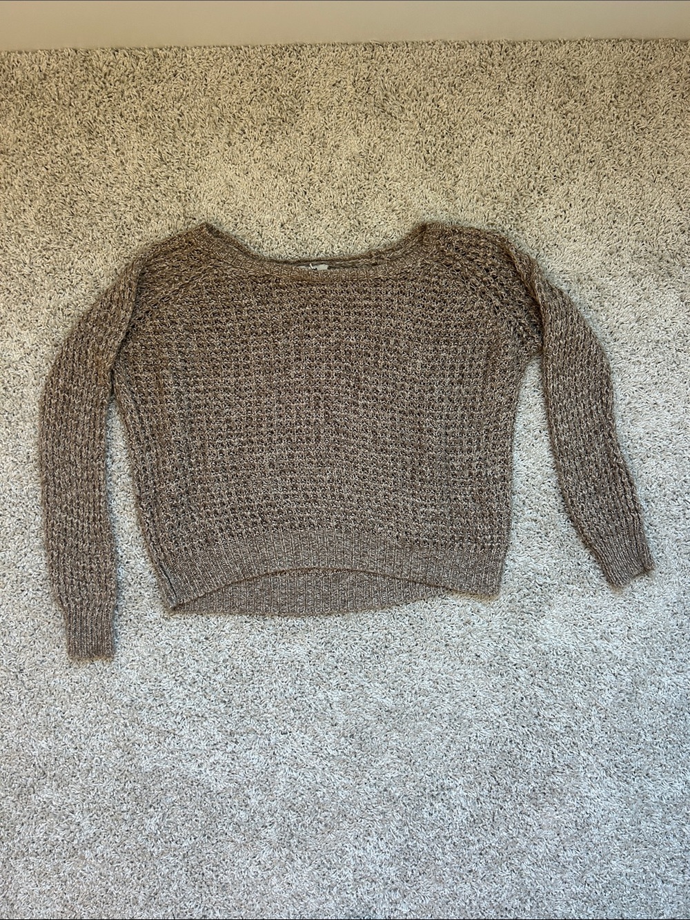 Joie Brown Scoop Neck Knit Sweater Size M Relaxed Cozy Quiet Luxury